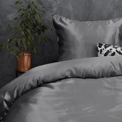 Sleeptime Beauty Skin Care Dekbedovertrek - Eenpersoons - 140x200/220 + 1 kussensloop 60x70 - Antraciet