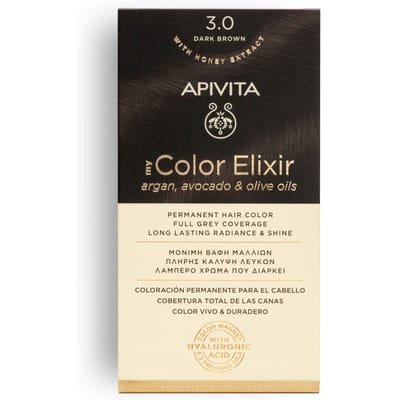 Apivita Hair Colour Haarverf Color Elixir Permanent Hair Color 3.0 Dark Brown