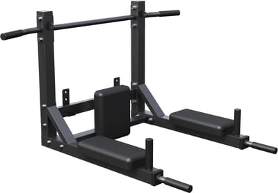 Gorilla Sports Ab Dip Pro - Wandmontage - Krachtstation - Voor Pull-ups, Dips & TRX-training Belastbaar tot 300 kg - Zwart
