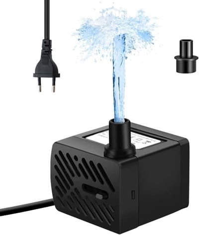 Mini Waterpomp 3W Ultra Stille 300L/H Fonteinpomp met 1m Voedingskabel voor Aquaria, Fonteinen en Hydroponics