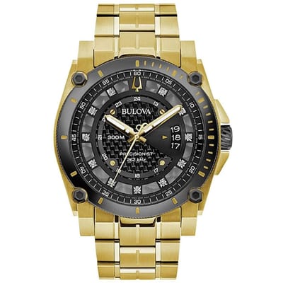 Bulova Precisionist 98D156 Horloge - Staal - Goudkleurig - Ø 45 mm