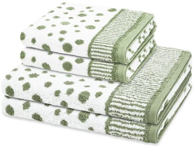 Ross Sonstiges 2 X handdoek 2 X douchehanddoek - in set 4 pack Punkte allover