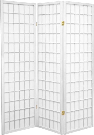 Fine Asianliving Japanse Kamerscherm B135xH180cm 3 Panelen Shoji Rijstpapier Wit