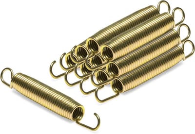 Trampoline Veren - Vervangende veren - Trampoline onderhoud - Dubbel gegalvaniseerd - 10 stuks 165 mm - Goud