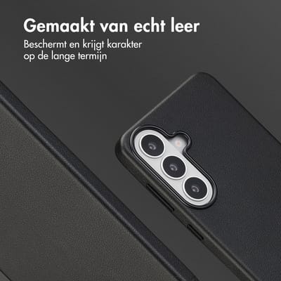 Accezz Hoesje - Geschikt voor Samsung Galaxy S26 Plus - Magnetische Ring Leather Backcover - Black