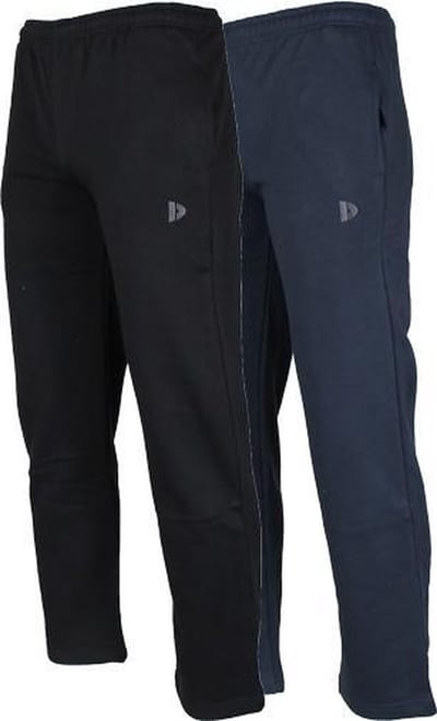 2-Pack Donnay - Joggingbroek rechte pijp (Wess) - Sportbroek - Heren - Black/Navy (919) - maat XXL