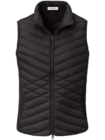 Donzen bodywarmer deelbare ritssluiting Van Peter Hahn zwart