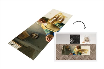 Keukenloper - Loper keuken - Melkmeisje - Vermeer - Quote - 150x50 cm - Keukenloper vinyl