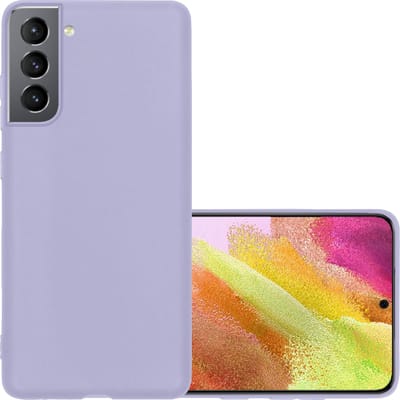 Hoesje - Geschikt voor Samsung Galaxy S21 FE - Sterk & Shockproof - Hoes Cover - Siliconen Case - Lila