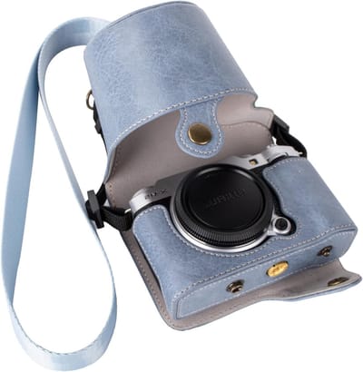 Beschermende Camera Tas voor Fujifilm XM5 - Retro Camera Case met Schouderband en Volledige Bescherming, Blauw, Ideaal voor Fotografie en Reizen