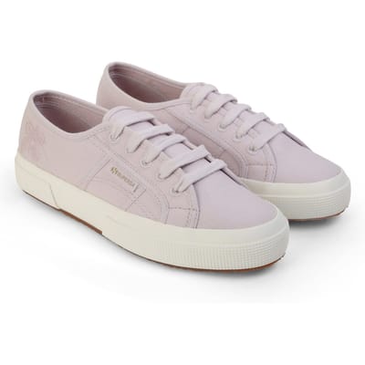 Superga Dames/Dames Leaves Natural Dyed Geborduurde Trainers (Roze Magenta Bladeren)