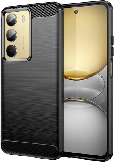 Coverup Hoesje - Geschikt voor Realme 14x 5G / C75 Hoesje - Coverup Armor Brushed TPU Back Cover - Zwart