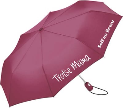 Paraplu trotse Mama met kindernaam of kindernamen-Cadeau voor Mama-Kerstcadeau persoonlijk-Bordeaux