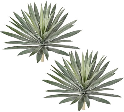nep agave plant buiten, 18,1 inch | Faux Agave Plant Struiken Nep Agave Zijde Planten voor Thuiskantoor Planter Filler DIY Tuin Patio Home Decor