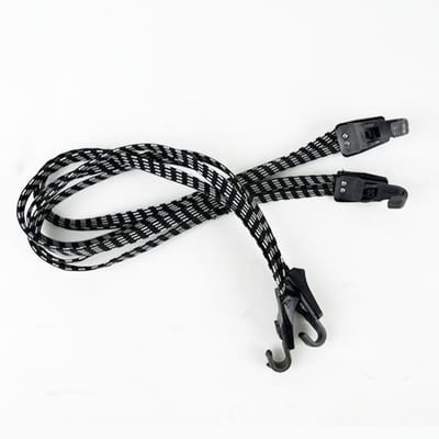 2 pices Fietsbelt - Elastische Luggage Strap - Touw met Haak - Bagage Tensioner - Band voor Fiets en Motor voor Eenvoudige Bevestiging van Items - Zwart