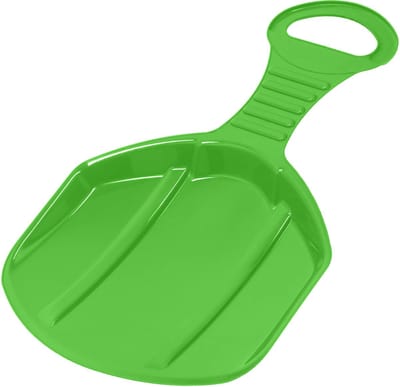 KOTARBAU® Sneeuwschijf, Kunststof, 53x34x3.5 cm, Groen, Schotel Slee Plastic, met Handgreep, Rodelen, Sneeuwglijder, Slee, Bobsleeën, voor Kinderen en Volwassenen,Lichtgewicht en Stevig