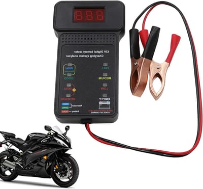 Auto Accutester - Batterij Tester - Voertuig Onderhoud - Omgekeerde Polariteit Waarschuwing - 14 x 8 cm - Zwart