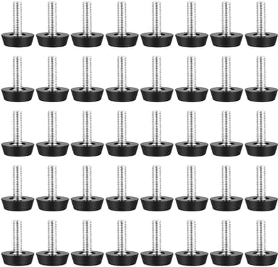 Verstelbare nivelleringsvoeten voor meubelnivelleerapparaten, M6 draadschroef nivelleringsvoeten, M6x20 mm hoogte verstelbare voeten tafelpoten voor bureau kast tafel stoel bed voeten poten