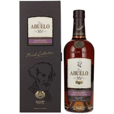 Ron Abuelo Añejo XV Años NAPOLEON Cognac Cask Finish 40% Vol. 0,7l in geschenkverpakking
