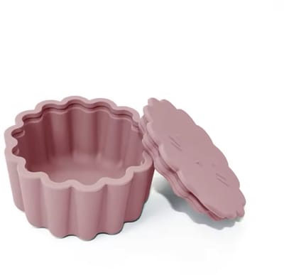 KimDo - Kinderservies Snackdoosje - Roze - Siliconen - Kinderbakje - Babyvoeding
