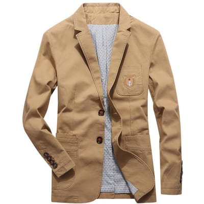 Casual Pak Mannenpak Lente Katoen Dunne Jas Kleine Pakjas voor Mannen 4XL