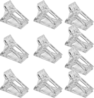 Set van 10 Transparante Nagelclips voor Gel Nagels, Nagelverlenging en Manicure Accessoires