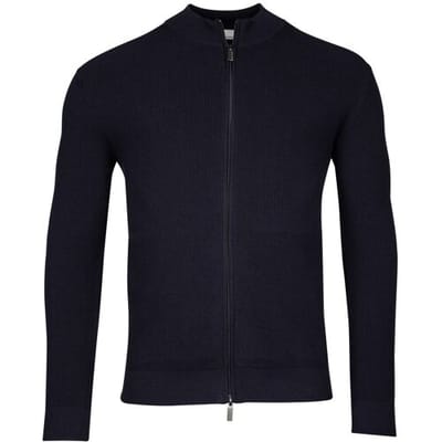 Thomas Maine Vest Cardigan Zip Allover Half Cardigan Knit Navy / male