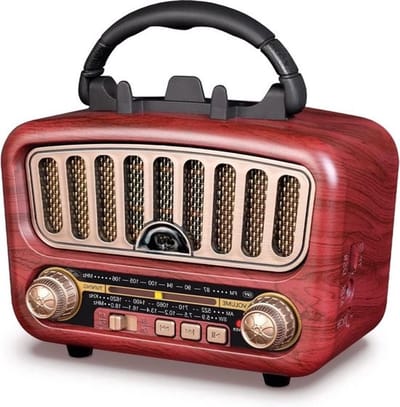 Draagbare AM/FM/SW Radio Bluetooth 5.0 met Grote 5W Luidspreker - Vintage Retro J-180 Oplaadbare Radio met 1800mAh Batterij - Mini Radio USB/TF/AUX Functie