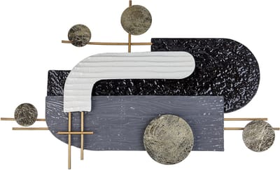 LUTETIUM - Wanddecoratie - Zwart - IJzer