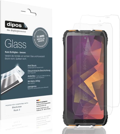 dipos – 2x Matte Pantserfolie geschikt voor Blackview Rock 3 | 9H Screenprotector
