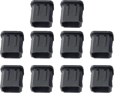 Hockey Staartpluggen - Stick Eindkappen - Stick Beschermen - Duurzaam TPU Materiaal - 10 Stuks - Zwart