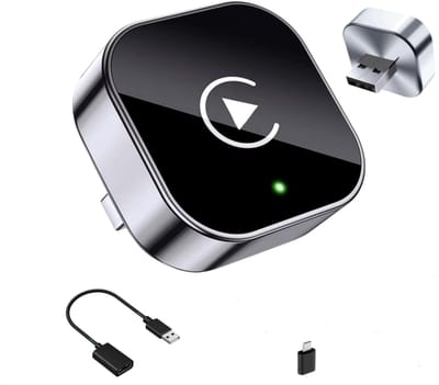 Draadloze Adapter geschikt voor Carplay & Draadloze Android Auto – 2-in-1 Mini (2026-versie) – Plug & Play – Snelle Herverbinding