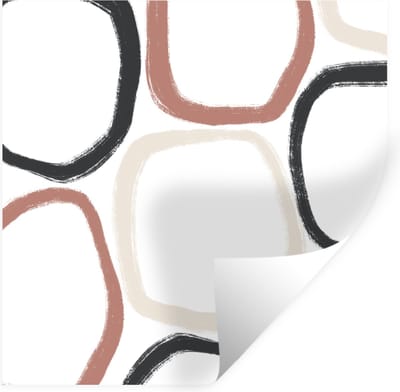 Muurstickers - Sticker Folie - Minimalisme - Geometrische vormen - Pastel - Patronen - 100x100 cm - Plakfolie - Muurstickers Kinderkamer - Zelfklevend Behang XXL - Zelfklevend behangpapier - Stickerfolie