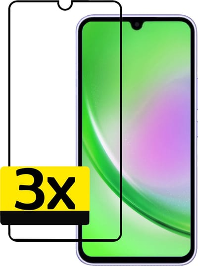 Screenprotector - Geschikt voor Samsung Galaxy A34 - 3 Stuks - Full Cover - Beschermglas - Gehard Glas - Tempered Glass - Screen Protector