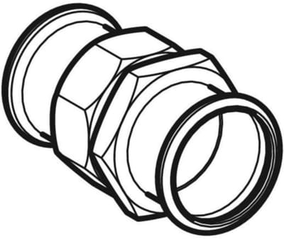 Geberit Mapress C staal rechte koppeling 3 delig met perssokken verzinkt 28mm
