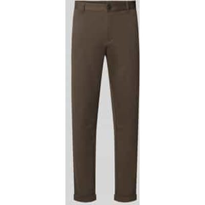 Slim fit stoffen broek met omgeslagen broekspijpen