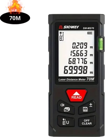 Livano Laserafstandsmeter - Laser - Afstandsmeter - Afstandmeter - Rangefinder - Digitale Meetlint - Precisiegereedschap - 70 Meter