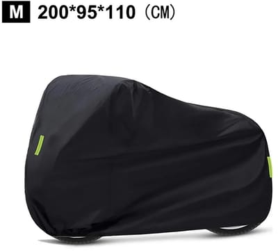 Aafinity Motorhoes - Motorhoes waterdicht buiten - Motor Hoes - 200 x 95 x100 cm - Zwart - Tegen regen zon en sneeuw - met vastklikriem