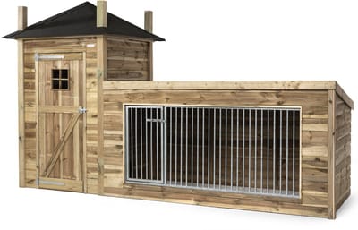 Hondenhok Lize - Hondenhok hout - Hondenhok buiten - Hondenhuis - Hondenkennel - Hondenhok grote honden - Hout in Stijl