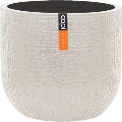 Capi Europe - Bloempot bol Skin - 9x8 - Beige - Opening Ø7 - Bloempot voor binnen - 5 jaar garantie - BSKBG139