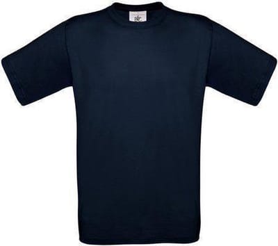 B&C Exact 150 Kids T-shirt Navy Maat 3/4 (onbedrukt - 5 stuks)