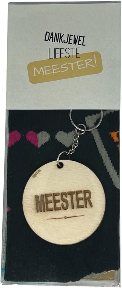 Cadeaudoosje MEESTER | SOKKEN | gamer | sleutelhanger| liefste juf | liefste meester | meester einde schooljaar | kleine attentie | de liefste ben jij | topper | cadeau