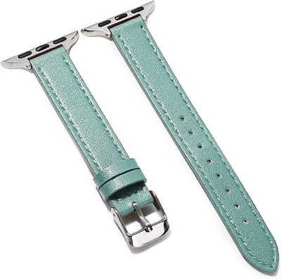 Fungus - Smartwatch bandje - Geschikt voor Apple Watch 42 / 44 / 45 / 49 mm - Series 1 2 3 4 5 6 7 8 9 SE Ultra iWatch - PU leer - Dun - Groen