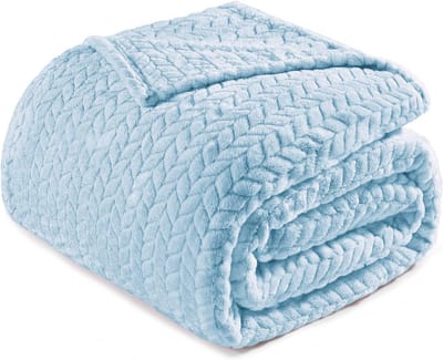 Extra Zachte Flanellen Fleece Deken Queen Size 230x230 CM Met Bladeren Patroon