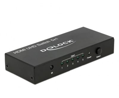 DeLOCK HDMI schakelaar 5 naar 1 - versie 2.0 (4K 60Hz HDR)