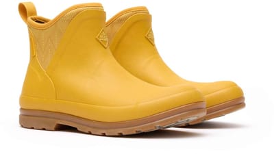 Muck Boot Originals Enkel | Geel/Bloemenstippenprint - Regenlaarzen - Maat 37 -
