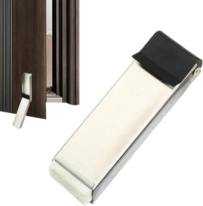 Deurstoppers Onderkant - Geluiddemper Strip - Tocht Vocht Buiten - Magnetische Sluiting - 15 cm Lengte - Geborsteld Zilver
