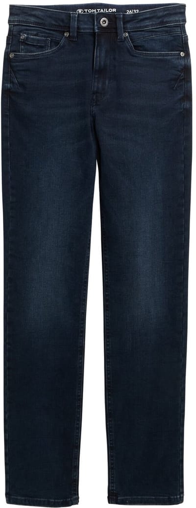 Tom Tailor - TTELVA STRAIGHT High Waist Jeans - Maat 26/30 - blue black denim