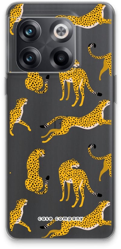 Case Company® - Hoesje geschikt voor OnePlus 10T hoesje - Luipaard - Soft Cover Telefoonhoesje - Bescherming aan alle Kanten en Schermrand