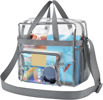 Transparante tas van PVC 30x30x15cm - Geschikt voor bibliotheek, stadion en als handtas voor werkgebruik